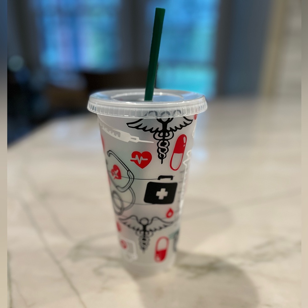 Nurse Starbucks Cup Handmade - Picture 5 of 7
